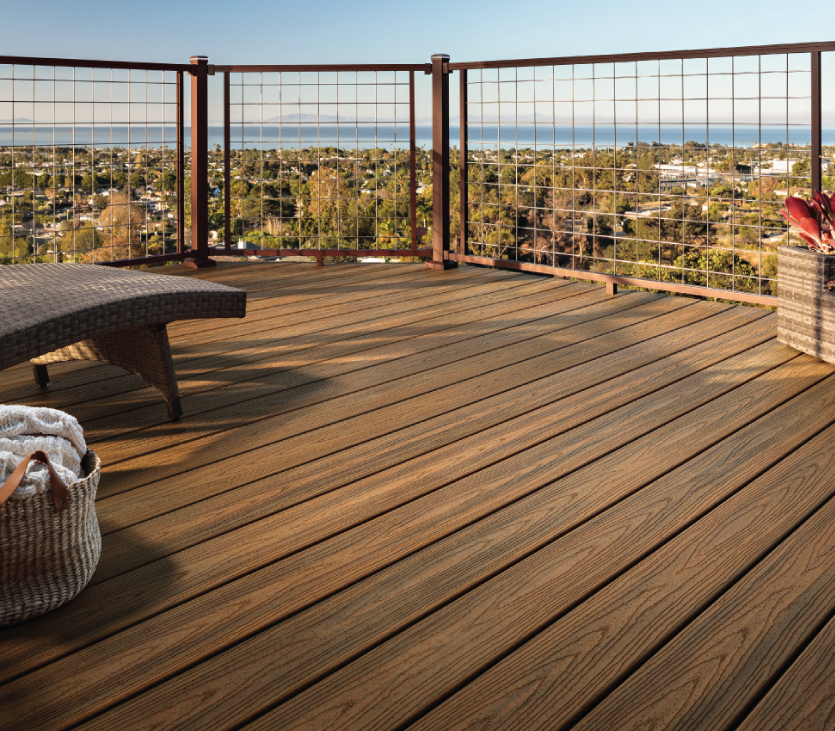 Composite decking and cladding for exteriors