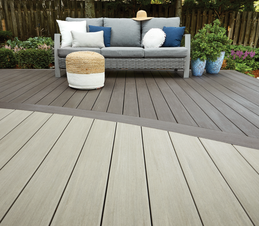 Composite decking and cladding collections