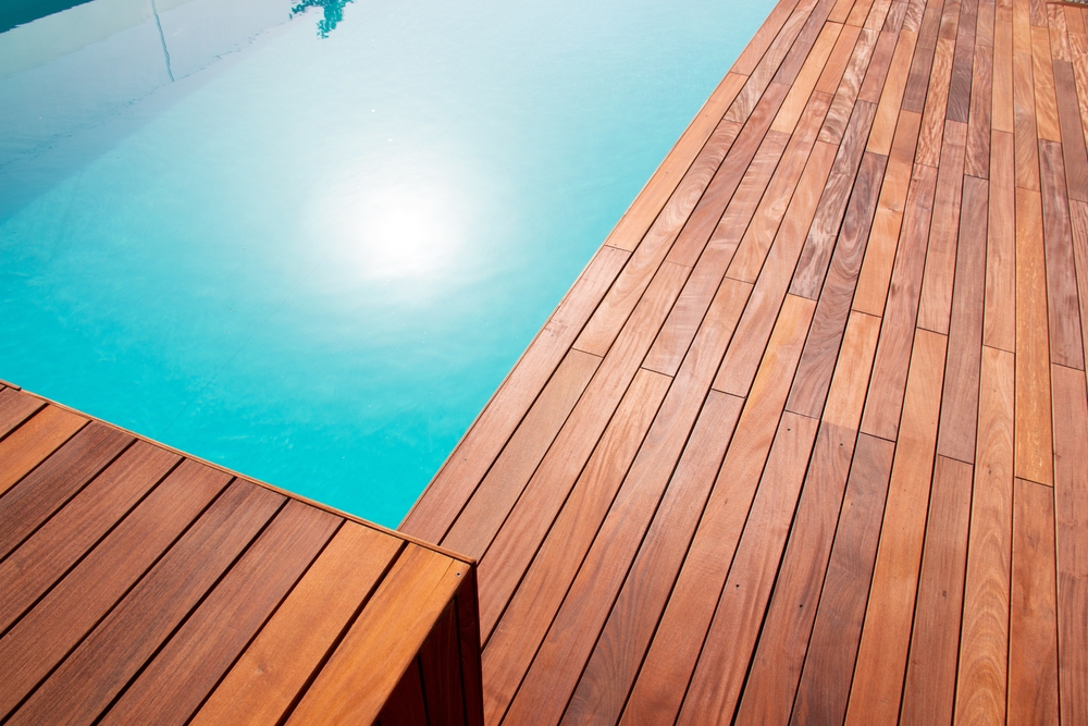 Pool sorrounded by ipe wood deck