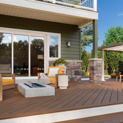 1x8 fascia board Trex Saddle color – perfect match for Trex decking systems