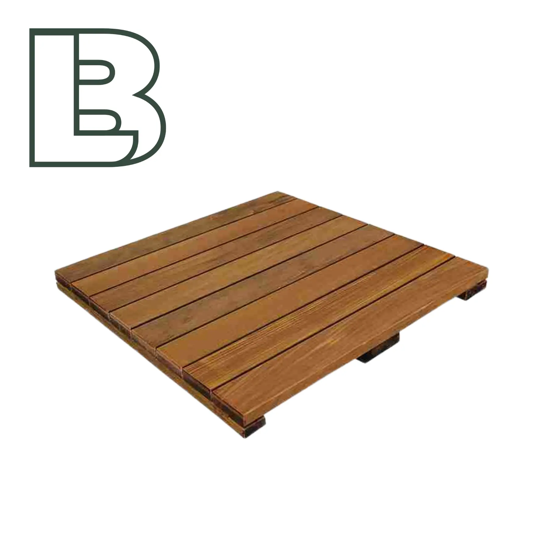 Ipe deck tiles in 24x24 and 24x48 sizes, showing modular hardwood tiles for easy outdoor installation on patios, rooftops, and balconies.