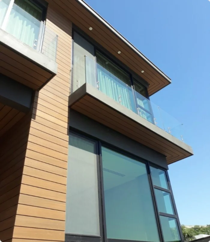 NewTechWood composite siding on a contemporary multi-story home